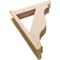 Ekena Millwork 5 1/2-in W x 22-in D x 30-in H Funston Slat Rough Cedar Woodgrain TimberThane Outlooker, Primed Tan OUTUR055X22X30FST24RCPR - alternate 3